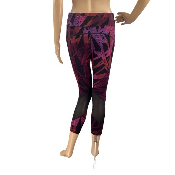 Nike Dri-FIT Printed Black Multicolor Geometric Crop Leggings Size S - Picture 5 of 7